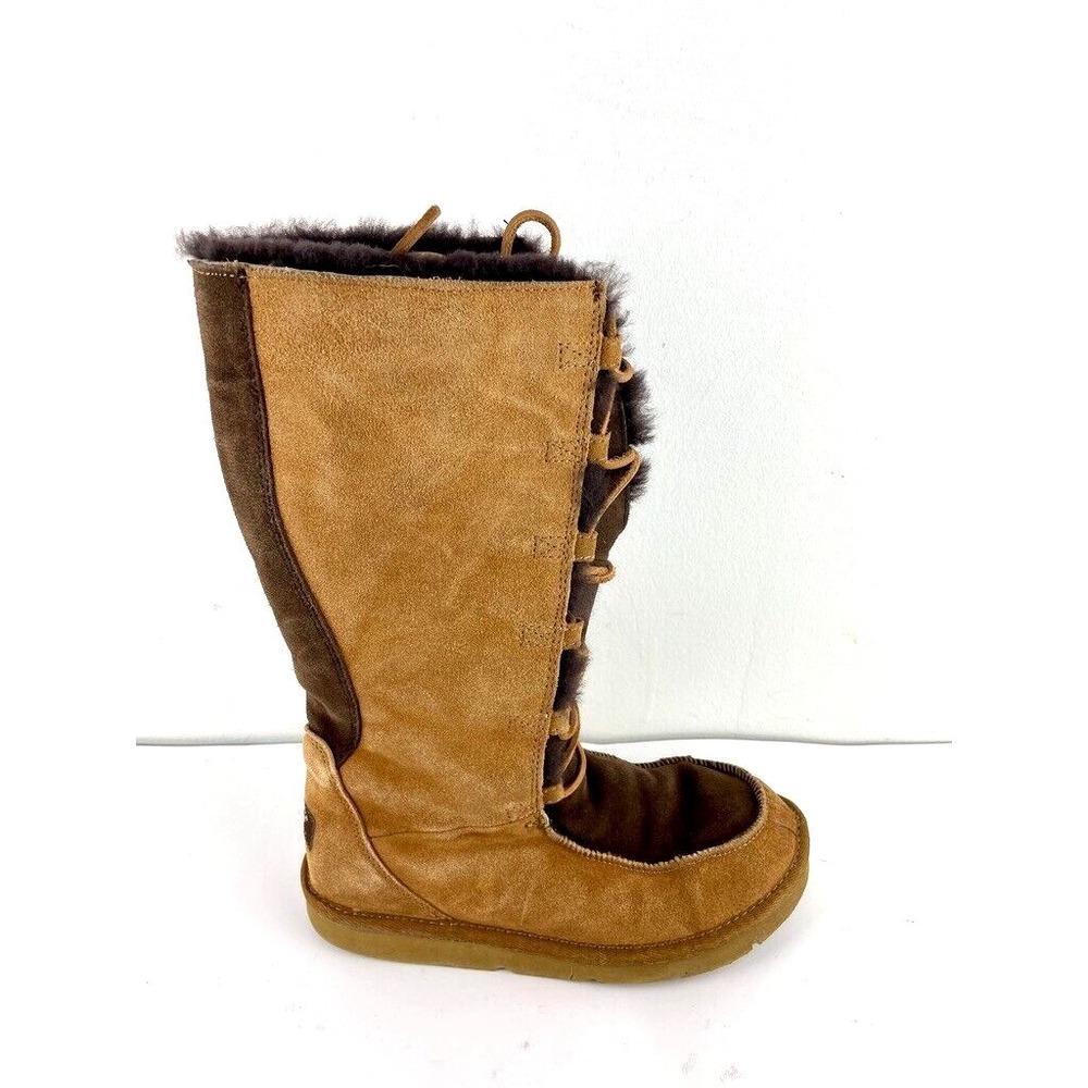 Ugg Australia Whitley Brown Lace Up Suede  Boots Women's Size US 7 NWOT